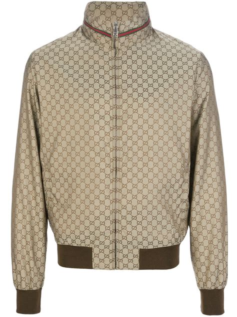 gucci print jacket mens|gucci padded jacket men's.